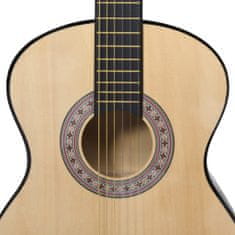 Vidaxl klasszikus hársfa gitár kezdőknek 4/4 39" 70106