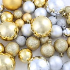 shumee 100 darab ezüstszínű/aranyszínű karácsonyi gömb 