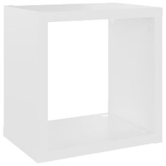 Greatstore 4 db fehér forgácslap fali kockapolc 22 x 15 x 22 cm