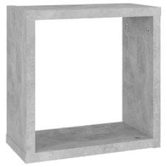 Greatstore 4 db betonszürke fali kockapolc 30 x 15 x 30 cm