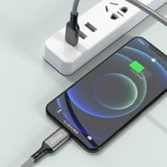 DUDAO L5H kábel USB-C / Lightning PD 65W 1m, szürke