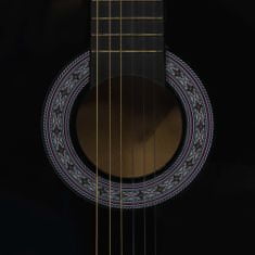 shumee fekete 3/4-es klasszikus gitár és tok kezdőknek 36"