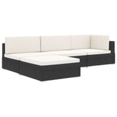 Greatstore 1 db barna polyrattan moduláris lábtartó párnával