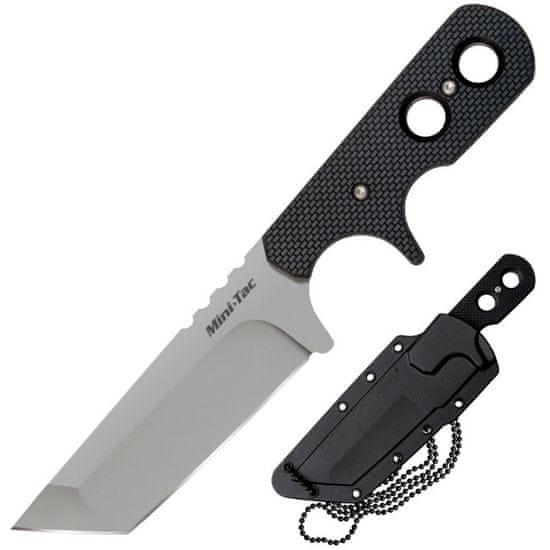 Cold Steel 49HTF Mini Tac Tanto nyakkés 9,5 cm, fekete, Griv-Ex, tok