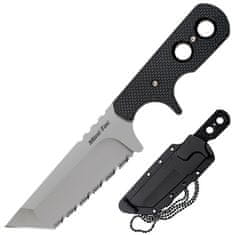 Cold Steel 49HTFS Mini Tac Tanto fogazott nyakú kés 9,5 cm, fekete, Griv-Ex, tok