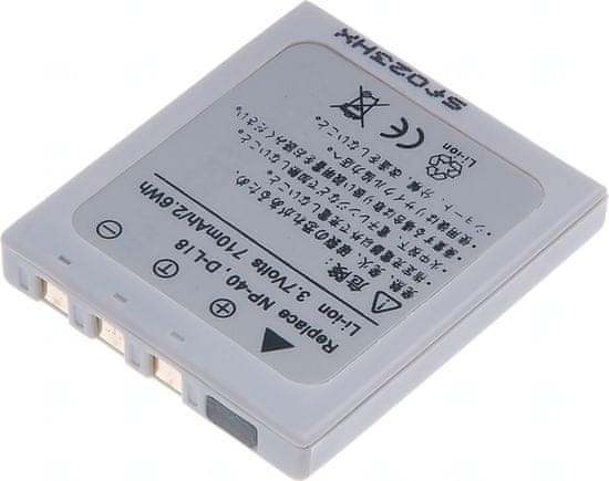 T6 Power akkumulátor Benq digitális fényképezőgéphez, cikkszám: DLi-102, Li-Ion, 3,7 V, 700 mAh (2,6 Wh), szürke