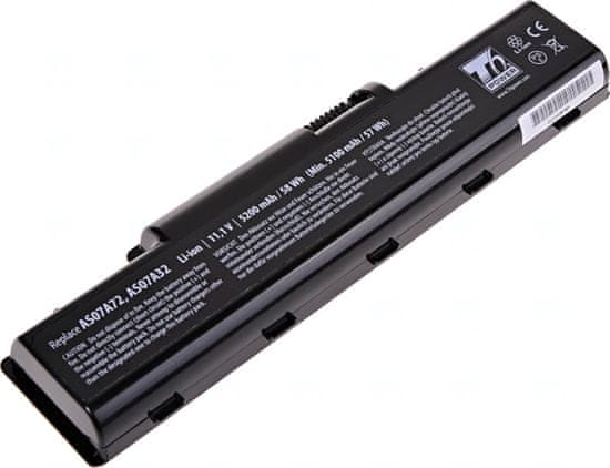 T6 power Akkumulátor eMachines laptophoz, cikkszám: BT.00606.002, Li-Ion, 11,1 V, 5200 mAh (58 Wh), fekete