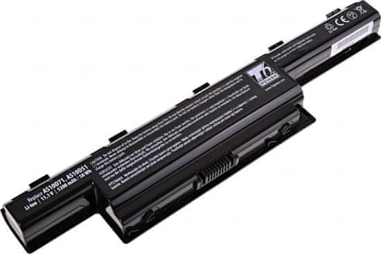 T6 power Akkumulátor eMachines laptophoz, cikkszám: AS10D41, Li-Ion, 11,1 V, 5200 mAh (58 Wh), fekete