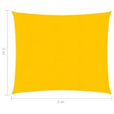 Greatstore sárga HDPE napvitorla 160 g/m² 2 x 2 m