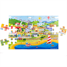 Bigjigs Toys City Floor Puzzle 48 darabos puzzle