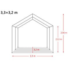 Greatstore sötétzöld elmozdítható PVC állattartó sátor 550 g/m² 3,3x3,2 m