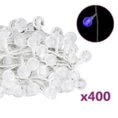 shumee gömb alakú 8 funkciós kék tündérfényfüzér 400 LED-del 40 m