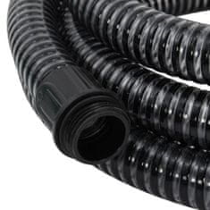 Vidaxl fekete PVC szívótömlő sárgaréz csatlakozókkal 1,1" 4 m 151056