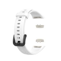 BStrap Silicone szíj Honor Band 6 / Huawei Band 6, white