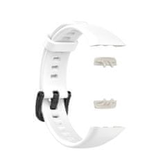 BStrap Silicone szíj Honor Band 6 / Huawei Band 6, white