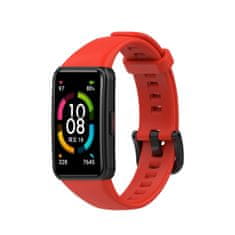 BStrap Silicone szíj Honor Band 6 / Huawei Band 6, red