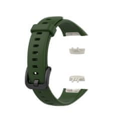 BStrap Silicone szíj Honor Band 6 / Huawei Band 6, army green