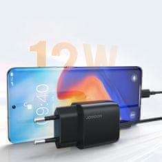 Joyroom Mini Fast Charger hálózati töltő adapter 2x USB 2.4A 12W, fekete