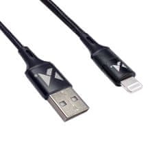 MG kábel USB / Lightning 2.4A 1m, fekete