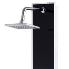 shumee fekete üveg zuhanypanel 18 x 42,1 x 120 cm