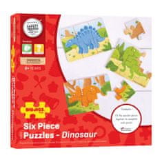 Bigjigs Toys Puzzle 3in1 dinoszauruszok