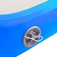 Greatstore kék PVC felfújható tornamatrac pumpával 500 x 100 x 15 cm
