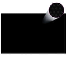 shumee fekete és kék napelemes lebegő PE medencefólia 260 x 160 cm