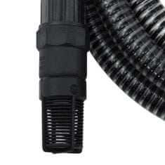 Vidaxl fekete PVC szívótömlő PVC csatlakozókkal 1" 10 m 151078
