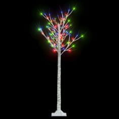 Greatstore 140 LED-es beltéri/kültéri színes fűz karácsonyfa 1,5 m