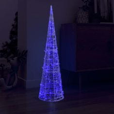 shumee dekoratív kék fényű LED-es akril fénykúp 120 cm