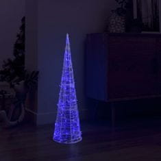 shumee dekoratív kék fényű LED-es akril fénykúp 90 cm