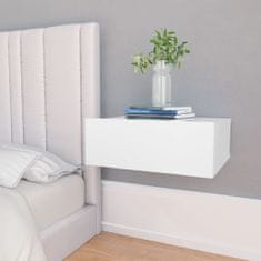 shumee 800306 Floating Nightstand White 40x30x15 cm Chipboard