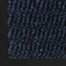 Vidaxl 2 db kék négyszögletes bolyhos szennyfogó szőnyeg 80 x 120 cm 3051612