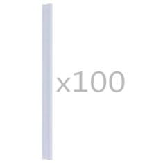 Greatstore 100 darab átlátszó PVC kerítés tekercs rögzítő