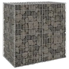 shumee horganyzott acél gabion fal fedéllel 100 x 60 x 100 cm