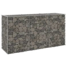 shumee horganyzott acél gabion fal fedéllel 200 x 60 x 100 cm