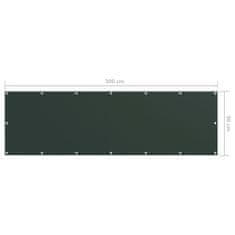 Greatstore sötétzöld oxford-szövet erkélynapellenző 90 x 300 cm
