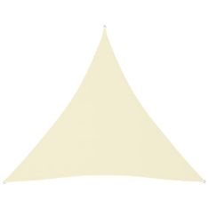 Greatstore krémszínű háromszögű oxford-szövet napvitorla 4 x 4 x 4 m