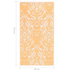 shumee narancssárga-fehér PP kültéri szőnyeg 80 x 150 cm