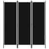fekete 3 paneles paraván 150 x 180 cm