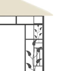 Vidaxl krémszínű pavilon szúnyoghálóval 3 x 3 x 2,73 m 180 g/m² 47969