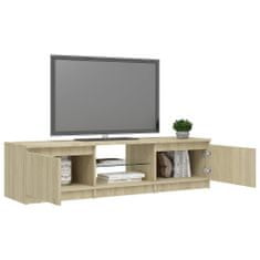 shumee sonoma tölgy színű TV-szekrény LED lámpákkal 140x40x35,5 cm