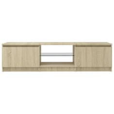 shumee sonoma tölgy színű TV-szekrény LED lámpákkal 140x40x35,5 cm