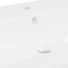 Greatstore fehér kerámia beépíthető mosdókagyló csapteleppel 61x39x18 cm