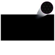 shumee fekete és kék napelemes lebegő PE medencefólia 450 x 220 cm