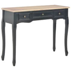 shumee 280046 Dressing Console Table with 3 Drawers Black