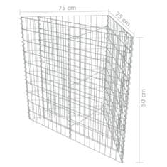 Greatstore horganyzott acél gabion magaságyás 75 x 75 x 50 cm