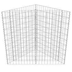 Greatstore horganyzott acél gabion magaságyás 75 x 75 x 50 cm