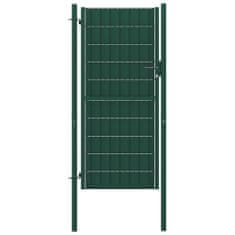 Greatstore zöld PVC és acél kerítéskapu 100 x 124 cm