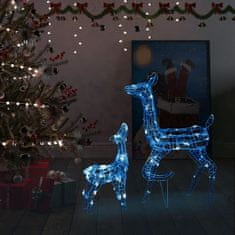 Greatstore 160 LED-es akril kék karácsonyi rénszarvascsalád